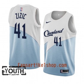 Cleveland Cavaliers Trikot Ante Zizic 41 2018-19 Nike Blau Weiß Swingman - Kinder